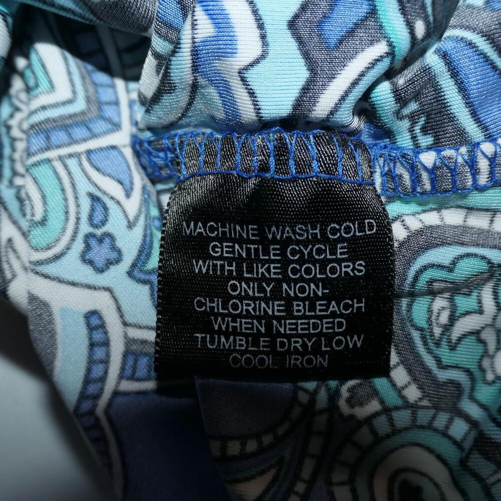 INC International Concepts Dress Womens Petite M Blue Paisley Maxi Strappy Boho - Picture 10 of 11